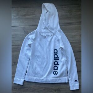 Adidas White Hoodie with Black Logo Womens Small NWOT